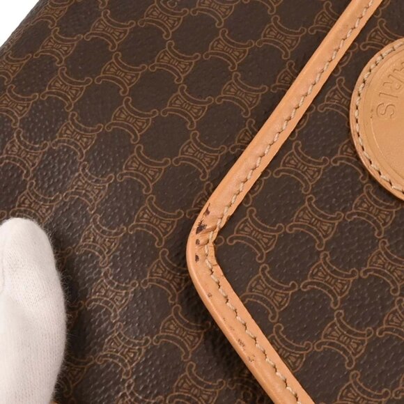 Celine Brown Macadam Shoulder Bag - Picture 5 of 10